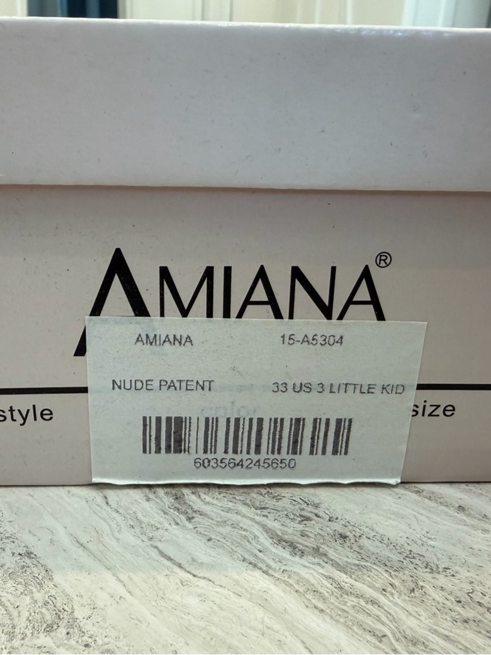 Girls Amiana Nude Patent Little Kid Shoe Heels Size 33
